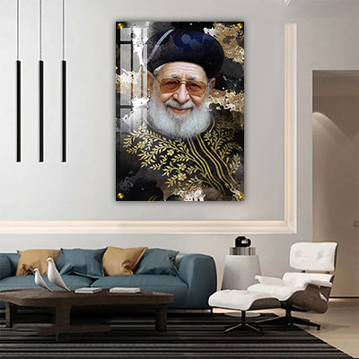 ציור מודרני של הרב עובדיה יוסף על קנבס או זכוכית מחוסמת