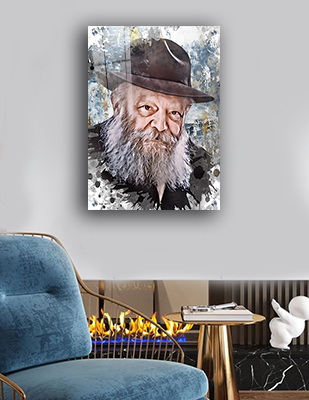 ציור פופ ארט מודרני של הרבי מליובאוויטש