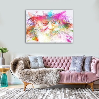 ציור מיוחד וצבעוני של הרבי מליובאוויטש