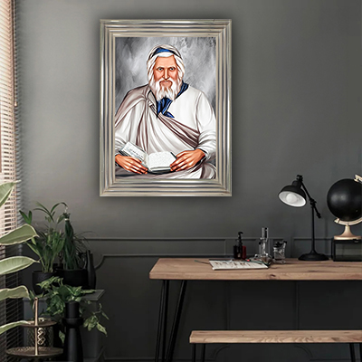 1710 - תמונה מעוצבת של רבי יעקב אבוחצירא על קנבס או זכוכית