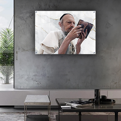 5561- - תמונה של הרב דב קוק מטבריה להדפסה על קנבס או זכוכית