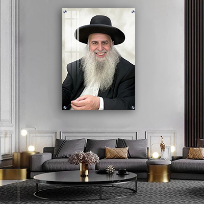 6252 -תמונה של רבי מאיר אבוחצירא מאשדוד על קנבס או זכוכית