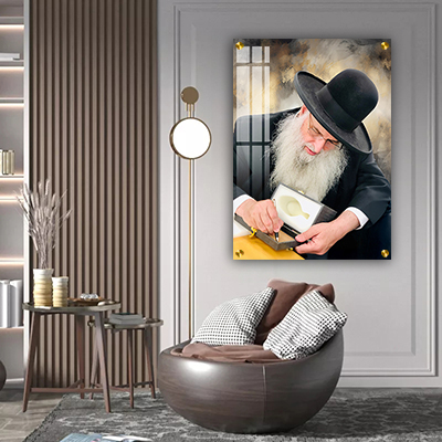 6262 - תמונה של הרב מאיר אבוחצירא מאשדוד על קנבס או זכוכית מחוסמת