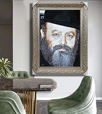 ציור ריאליסטי וייחודי של הרבי מליובאוויטש