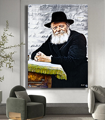 ציור ריאליסטי וייחודי של הרבי מליובאוויטש