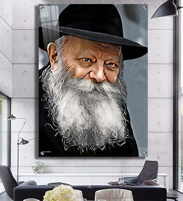 ציור ריאליסטי של הרבי מליובאוויטש