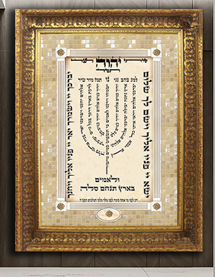 2306 - ברכת למנצח מעוצבת על קנבס או זכוכית
