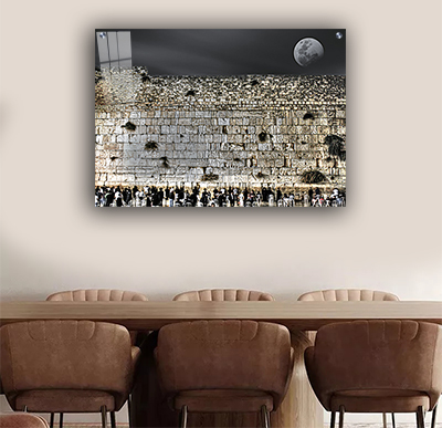 3090 - ציור של הכותל המערבי להדפסה על קנבס או זכוכית מחוסמת