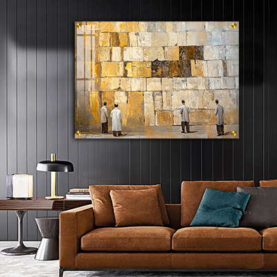 2004 - ציור מודרני של הכותל המערבי על קנבס או זכוכית מחוסמת