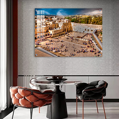 3062 - ציור של הכותל המערבי באור יום להדפסה על קנבס או זכוכית מחוסמת