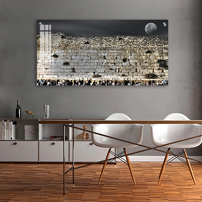 3090 - ציור מלבני של הכותל המערבי להדפסה על קנבס או זכוכית מחוסמת