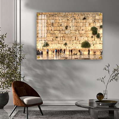 3092 - ציור של הכותל המערבי להדפסה על קנבס או זכוכית מחוסמת